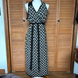 Women's Collared Sleeveless Vintage Weave Midi Wrap Dress - DVF for Target